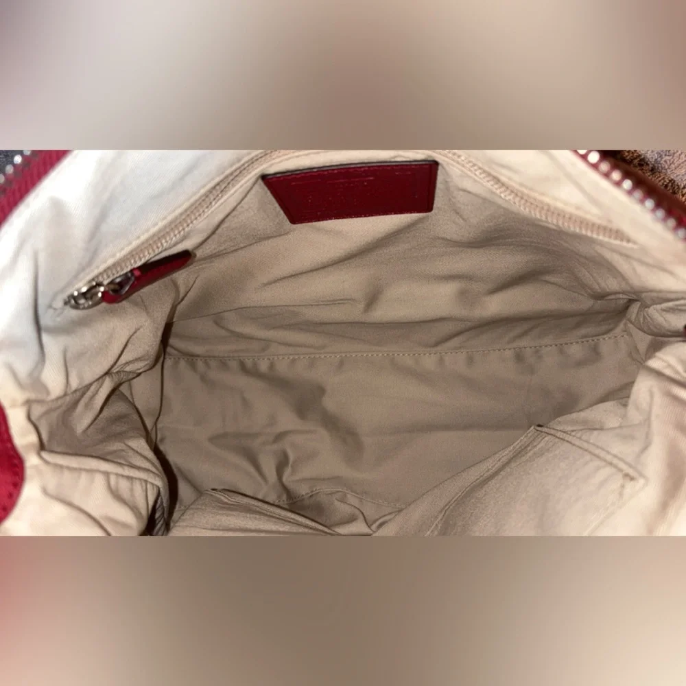 Coach 2012 RARE Legacy leather Archive black cherry Zip Top Handle Bag EUC - Picture 16 of 17